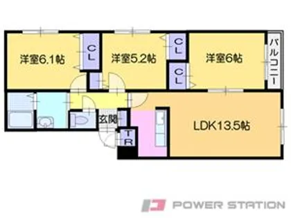 Casa del mar(カーサデルマー)【2階】の間取り