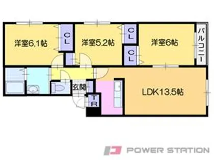 Casa del mar(カーサデルマー)【2階】の間取り