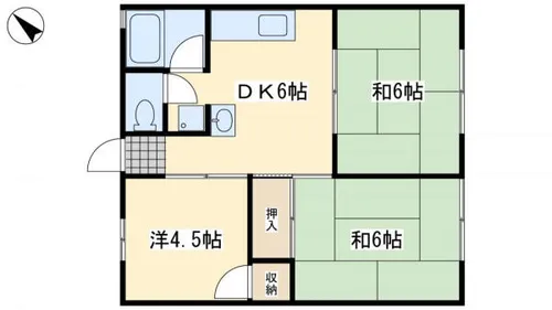 グランデール鳴水【A-103号室】の間取り