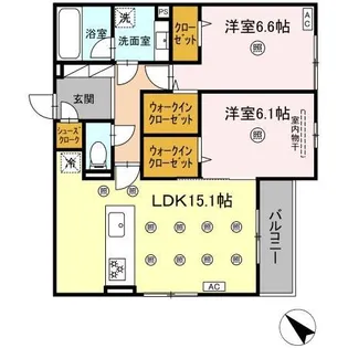プラシード【205号室】の間取り