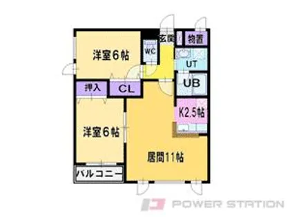 ソルシティパレス【2階】の間取り