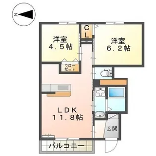 プレミールⅢ【103号室】の間取り