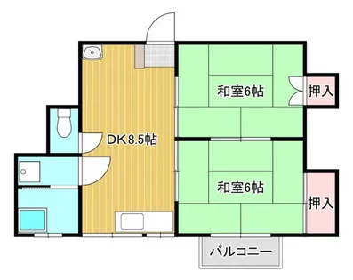 デュエル美吉野【202号室】の間取り