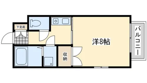 ローズハイツⅠ【2階】の間取り