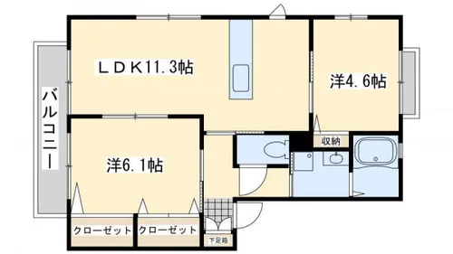 フォレストⅦ【202号室】の間取り