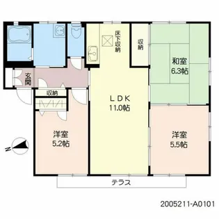 ディアコート【101号室】の間取り