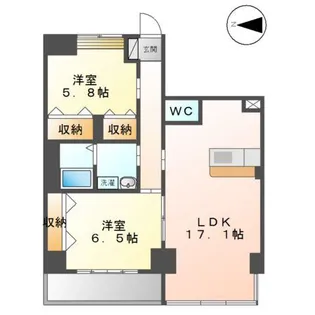 Queen’s Garden【201号室】の間取り