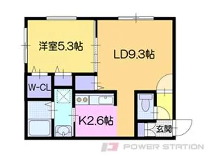 ラ・シュエット余市【1階】の間取り