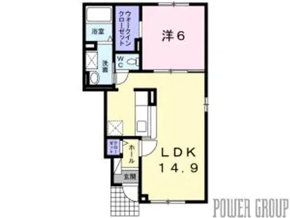 リバティ パー オン【1階】の間取り