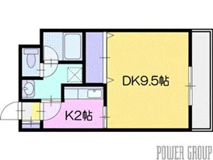 アグラン雄北【5階】の間取り