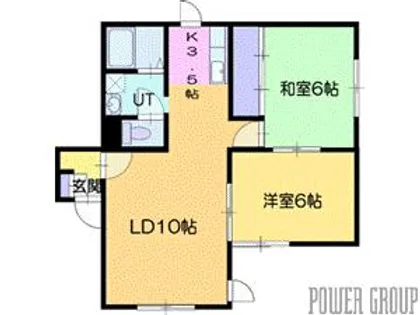 ウェスター恵み野【1階】の間取り