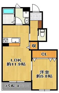 Chanty(シャンティ)【1階】の間取り