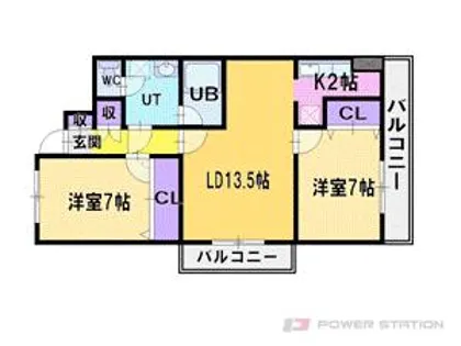 江別幸町ビル【10階】の間取り