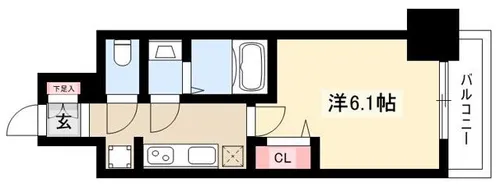 ディアレイシャス浅間町Ⅲ【12階】の間取り