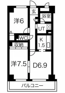 グレース堀田 本棟【8階】の間取り