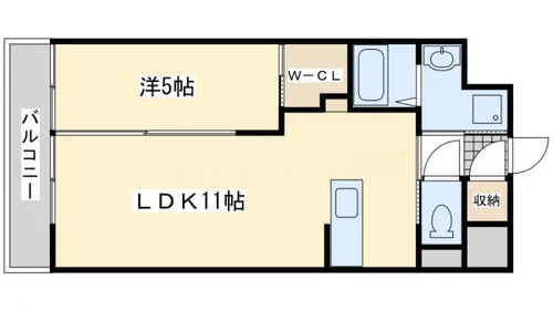 ハイネス槻田【603号室】の間取り
