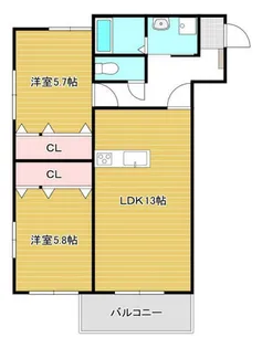 アドヴァンスコート到津の森【3階】の間取り