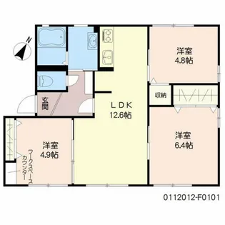 アルカディア【F-101号室】の間取り