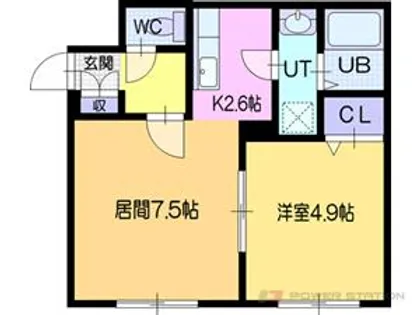 緑ヶ丘ロジュマン【4階】の間取り
