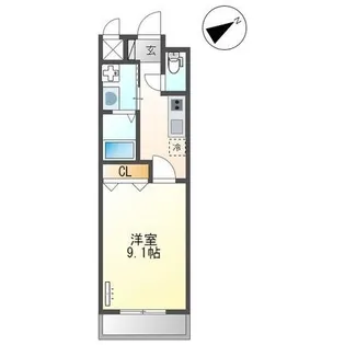 メゾン フルールⅢ【107号室】の間取り