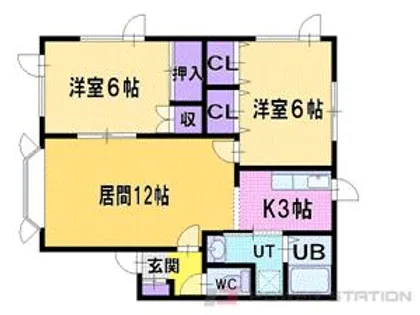 パークサイド新栄館【2階】の間取り