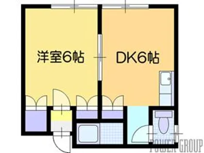 クラウドスクエア野幌【2階】の間取り