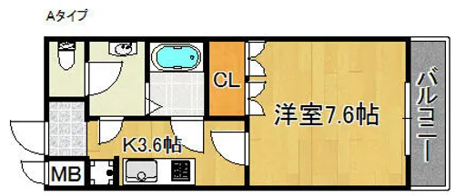 ラ・メールAKAI【2階】の間取り