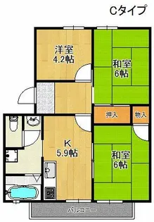 ジョイフルハイツ【1階】の間取り