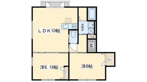 Camomille House【202号室】の間取り