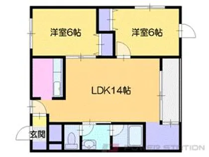 ロイヤル若松【1階】の間取り