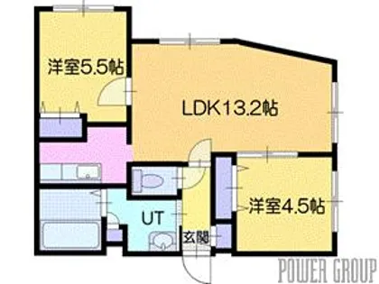 CALM千歳【2階】の間取り