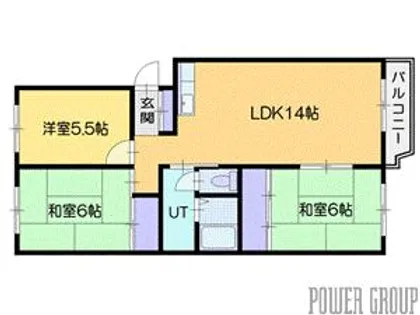 ジュグリスタ北広島【3階】の間取り