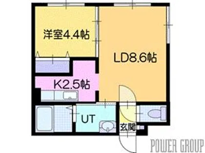 Gustare eniwa(グスターレ恵庭)【1階】の間取り