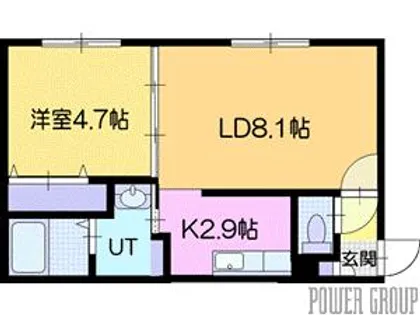 Gustare eniwa(グスターレ恵庭)【1階】の間取り