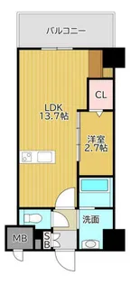 エミネント水巻駅前【602号室】の間取り