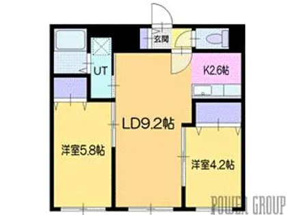 グラシアス黄金中央【4階】の間取り