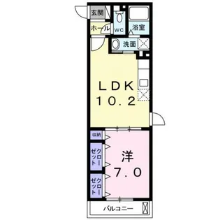 エスポワール京都南【1階】の間取り