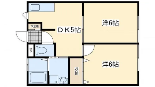 ソレアード水巻【202号室】の間取り