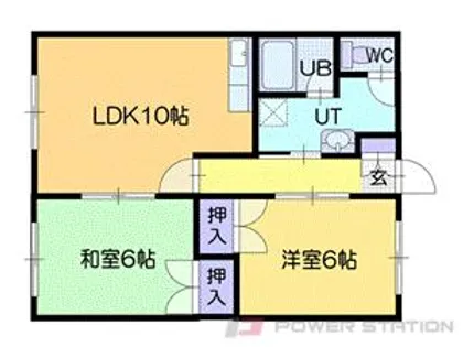 ヤマトハイツB【1階】の間取り