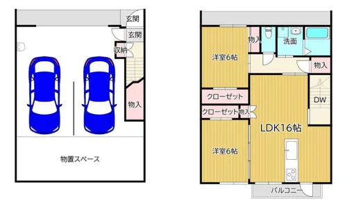 ギャラン中間【A-2号室】の間取り