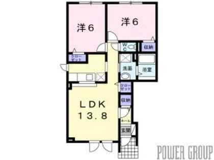 グレースアヴェニュー【1階】の間取り