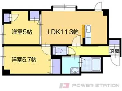 カマールよいち【4階】の間取り