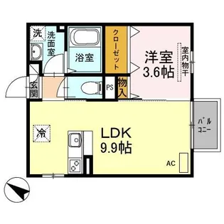 D-HOUSE【A-105号室】の間取り