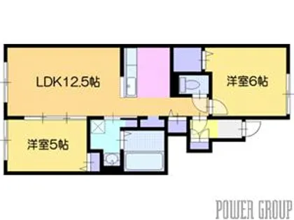 ドリーム江別Ⅱ【1階】の間取り