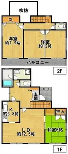 兵庫県三田市すずかけ台2丁目【一戸建】の間取り