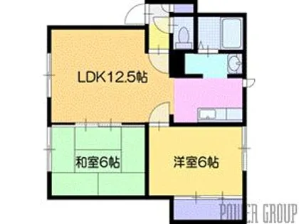 ドゥエル高砂A棟【2階】の間取り
