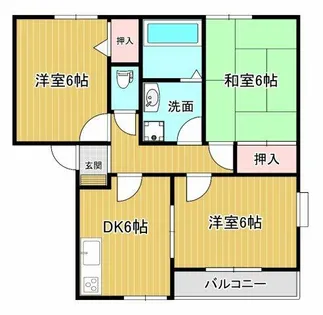 フレール弥生E【202号室】の間取り