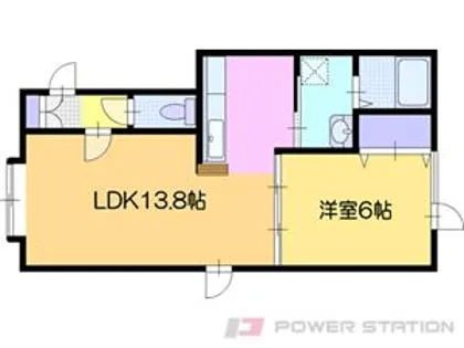 ウエスタ野幌【1階】の間取り