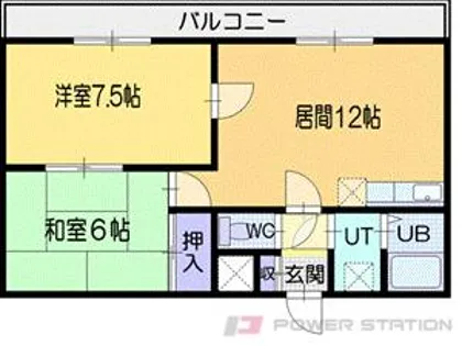 プレサント小樽花園【3階】の間取り