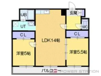 セントラル真々地Ⅱ【5階】の間取り